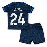 Maglie da calcio Chelsea Reece James #24 Seconda Maglia Bambino 2023-24 Manica Corta (+ Pantaloni corti)